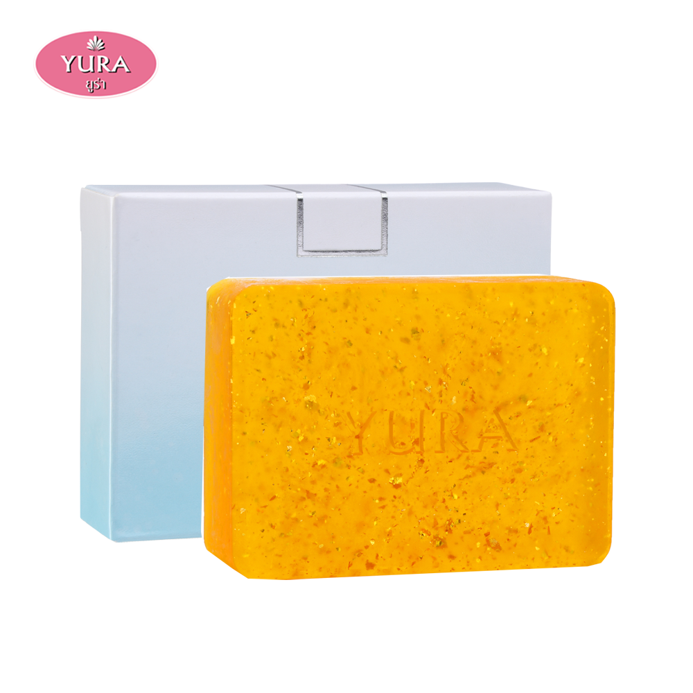 Yura Beauty Facial Collagen Plus Gold Soap 100 g. (ยูร่า บิวตี้ เฟเชียล คอลลาเจน พลัส โกลด์ 100 กรัม)