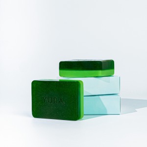 YURA CENTELLA & GREEN TEA SOAP ( ยูร่า สบู่ใบบัวบกและชาเขียว) 100g